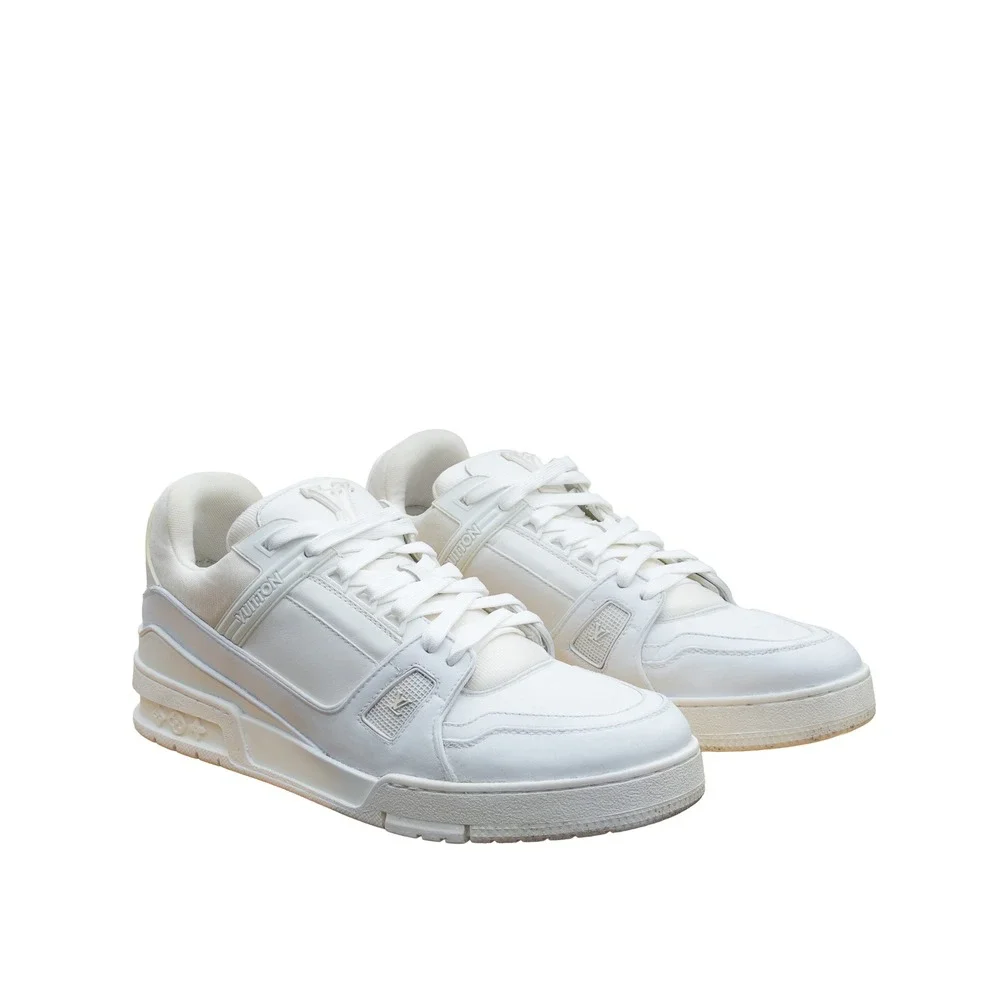 Louis Vuitton White Leather Low-Top Sneakers – UK‎ 9 / US 10 / EU 44 - Picture 5 of 13